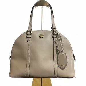 Coach Payton Sand Dome Saffiano Leather Satchel Hand Bag